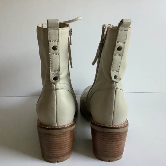 Seychelles Irresistible Cream Leather Lace Up Combat Boots Size 9,5 NWOT - Picture 4 of 10